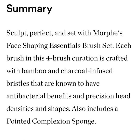 Morphe Face Shaping Essentials Bamboo & Charcoal Infused Face Brush Set - Picture 8 of 8